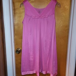 Exquisite Form, Pink, Sleeveless, 100% Nylon, Knee Length Nightgown